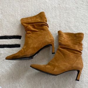 Suede scrunch booties